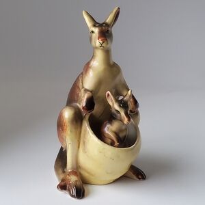 Vintage Kangaroo and Joey Salt and Pepper Shakers Cork Stoppers